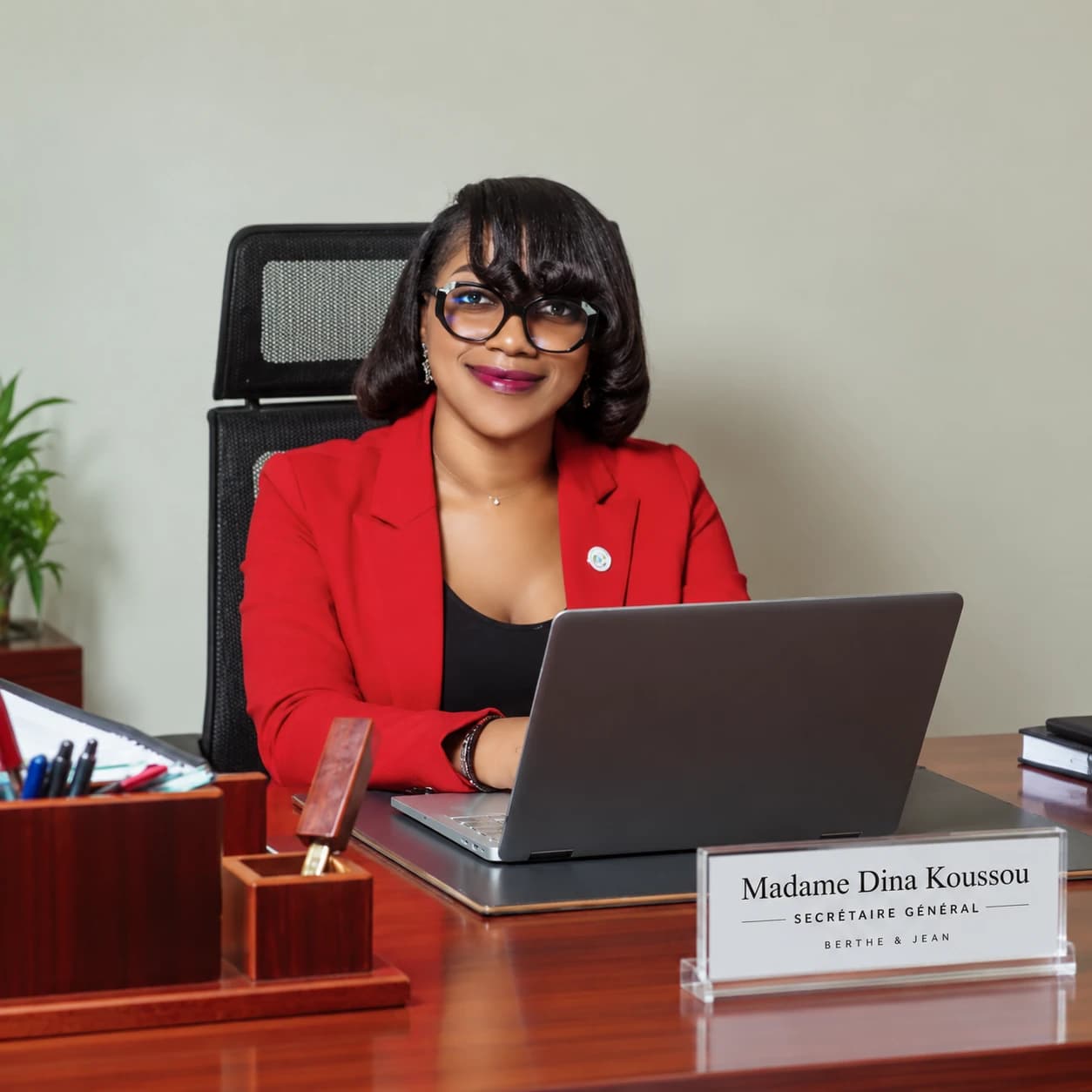 Madame Dina Koussou, Secretary General of Institution Berthe & Jean