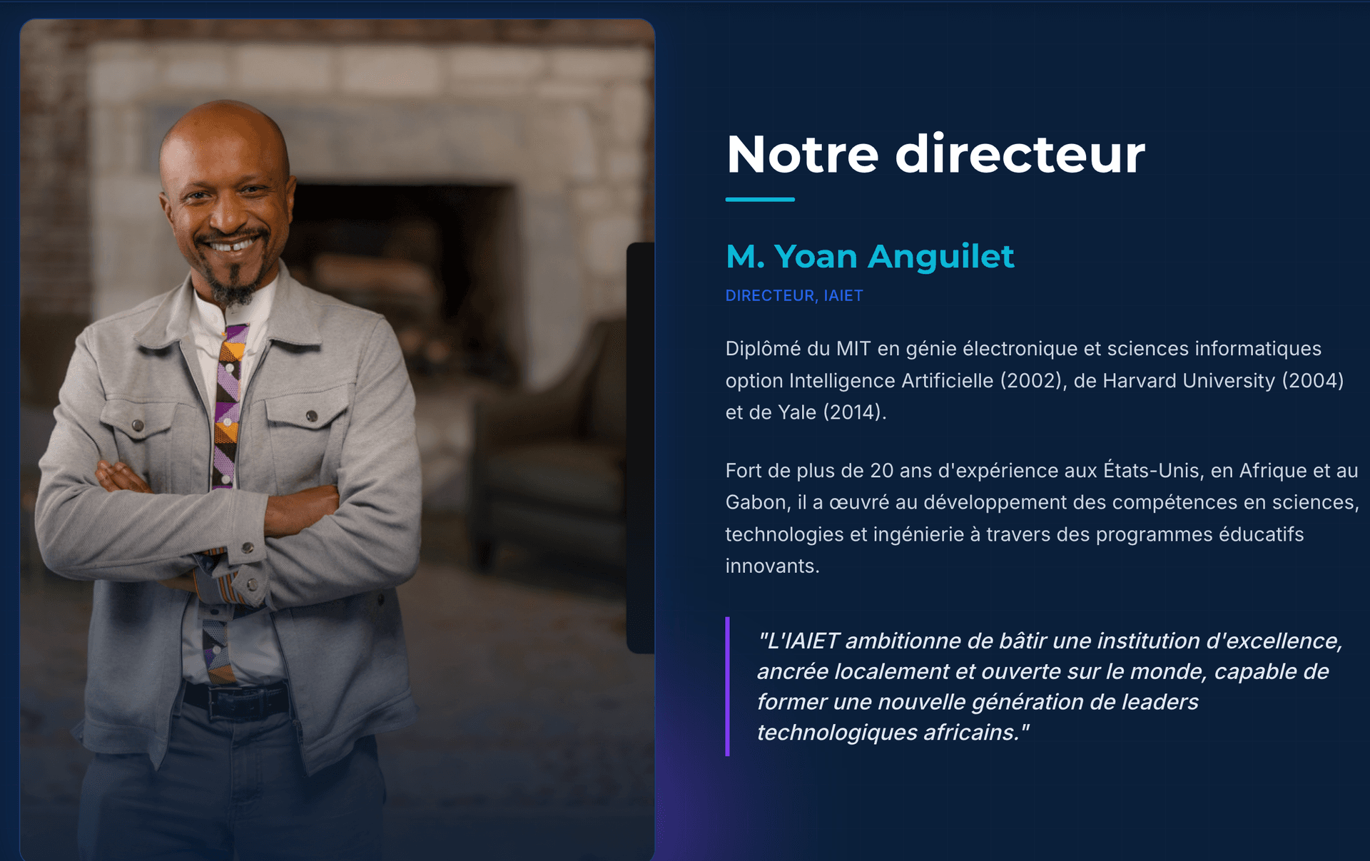 Présentation du directeur de l’IAIET