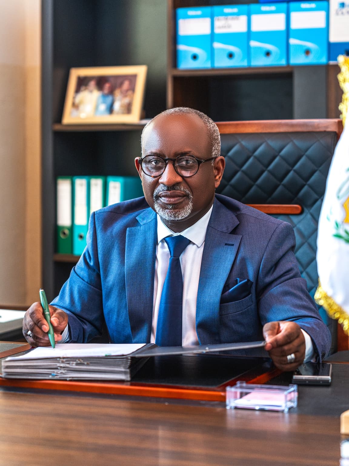Portrait of the Rector of Université Internationale de Libreville Berthe & Jean